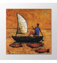 Arty Tablo Sailing with Fishes Tablo (Karışık)