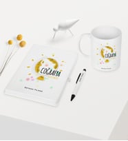 BK Gift Kişiye Özel Coğrafya Öğretmeni Temalı Beyaz Defter Kalem Kupa Seti - 3
