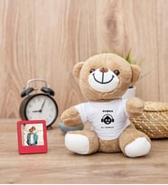 Emoji Tasarım Peluş Ayıcık ve Mini Fotoğraf Çerçevesi