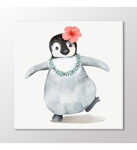 Arty Tablo Sevimli Penguen Tablo (Karışık)