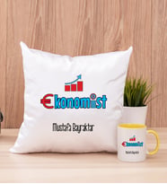 Ekonomist Kare Yastık ve Sarı Kupa Bardak