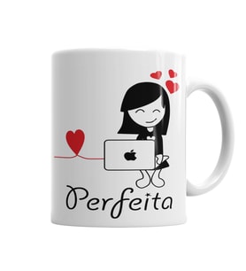 Para Casal Conexao Perfeita Kupa Bardak Porselen