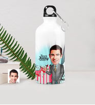 BK Gift Kişiye Özel Bay Ceo Karikatürlü Metal Suluk 500 Ml 1