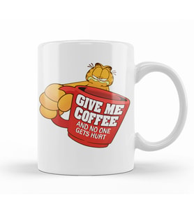 Garfield  Give Me Coffe Garfield Bana Kahve Ver Kupa Bardak