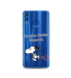 Snoopy Tasarımlı Süper Şeffaf Silikon Telefon Kılıfı Huawei Honor 10 Lite 