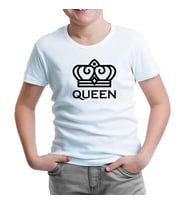 King and Queen - Queen Beyaz Çocuk Tshirt