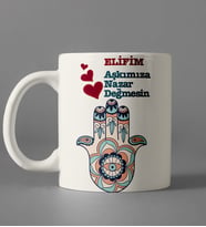 Kişiye Özel Aşkımıza Nazar Değmesin Kupa Bardak 80500