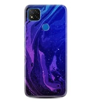 Kılıfland Xiaomi Redmi 9C Kılıf Silikon Resimli Kapak Abstract Night Blue Stok 1149