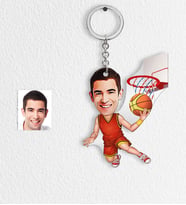 BK Gift Kişiye Özel Bay Basketbolcu Karikatür Anahtarlık  1