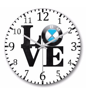 Love Bmw Aşk Bmw Duvar Saati Bombeli Gercek Cam