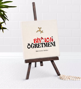 BK Gift Kişiye Özel Biyoloji Öğretmeni Şovaleli Doğal Taş (Beyaz)