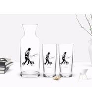 BK Gift Kişiye Özel Renkli Baskılı Atatürk Temalı İkili Rakı Bardağı ve Karaf Hediye Seti-16 (Model 1)