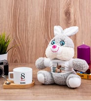 Kadınlar Gününe Özel Fincan ve Peluş Tavşan