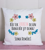 Bi Tek Annem Olsun Kişiye Özel Yastık