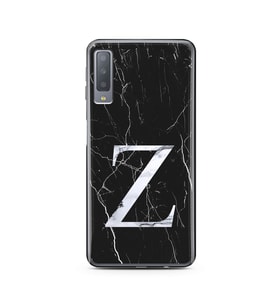 Samsung A7 (2017) Siyah Mermer Harf Tasarımlı Telefon Kılıfı Z-Harfi 