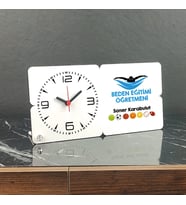 Beden Eğitimi Öğretmeni Ahşap Masa Saati 001