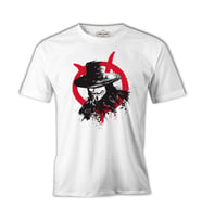 V for Vendetta - Rebel Beyaz Erkek Tshirt