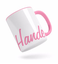 BK Gift Kişiye Özel El Yazısı İsim Tasarımlı Pembe Kupa Bardak-3