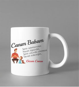 Kişiye Özel Babalar Günü Kupası (Baba-Kız)