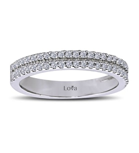 Lova 0,40 Karat Pırlanta Yarımtur Yüzük - 1010069