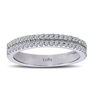 Lova 0,40 Karat Pırlanta Yarımtur Yüzük - 1010069
