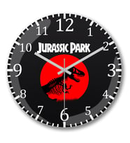 Jurassic Park Duvar Saati Bombeli Gercek Cam