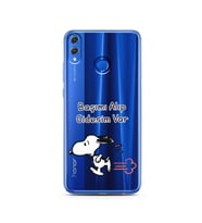 Snoopy Tasarımlı Süper Şeffaf Silikon Telefon Kılıfı Huawei Honor 8X 
