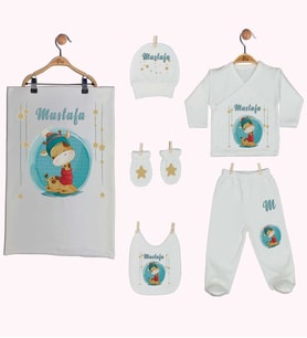 Pia Baby Gl 1934-07 İsme Özel Battaniye Zıbın Set