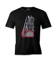 Rocker Dog Siyah Erkek Tshirt