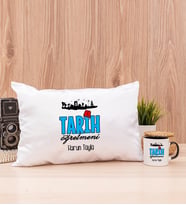 Tarih Öğretmeni Dikdörtgen Yastık ve Siyah Kupa Bardak