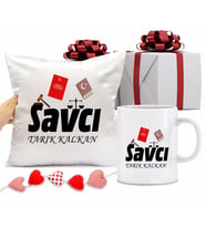 Savcı Kupa Bardağı ve Yastığı Hediye Seti (Model 1)