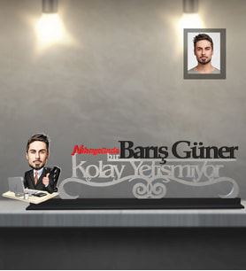 Kişiye Özel Patron Karikatürlü Kolay Yetişmiyor Ahşap Biblo Bay-27