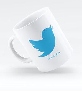 BK Gift Kişiye Özel Twitter Beyaz Kupa Bardak  2