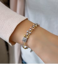 Papatya Silver Dorica Toplu Renkli Fantezi 925 Ayar Gümüş Bileklik