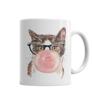 Kedi Sakız Cat Kupa Bardak Porselen