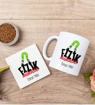 Fizik Mühendisi Beyaz Kupa Bardak Ve Bardak Altlığı Seti
