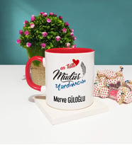 Mesajlı Müdür Yardımcısı Kupa Bardak Kırmızı