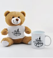Doğum Günü  Temalı Peluş Ayıcık Ve Kupa 3