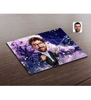BK Gift Kişiye Özel Erkek Milyoner Karikatürlü Ahşap Puzzle-1