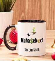 Muhasebeciye Hediye İçi Ve Kulpu Renkli Kupa Bardak