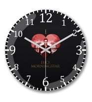 I Love Luci Morningstar Duvar Saati Bombeli Gercek Cam