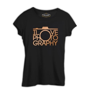 lOvePhOto Siyah Kadın Tshirt