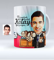 BK Gift Kişiye Özel Bay Avukat Karikatürlü Beyaz Kupa Bardak  2