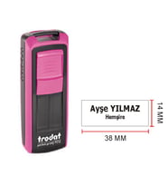 TRODAT 9511 CEP KAŞE - İSİM ÜNVAN KAŞESİ  - İSİM YAZILI KALEM HEDİYELİ