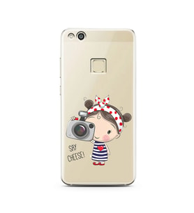 Foto Kız Tasarımlı Süper Şeffaf Silikon Telefon Kılıfı Huawei P10 Lite   