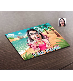 BK Gift Kişiye Özel Kadınlar Günü O Bir Melek Karikatürlü Ahşap Puzzle-1