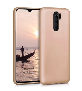 Microsonic Matte Silicone Xiaomi Redmi 9 Kılıf Gold