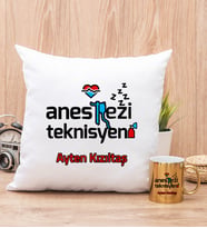 Anestezi Teknisyeni Yastık ve Gold Kupa Bardak