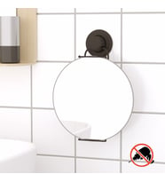 TEKNOTEL DELME VİDA MATKAP YOK! VAKUMLU BANYO AYNASI MAT SİYAH DM230