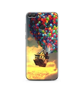 Yukarı Bak Balon Tasarımlı Süper Şeffaf Silikon Telefon Kılıfı Huawei P Smart 